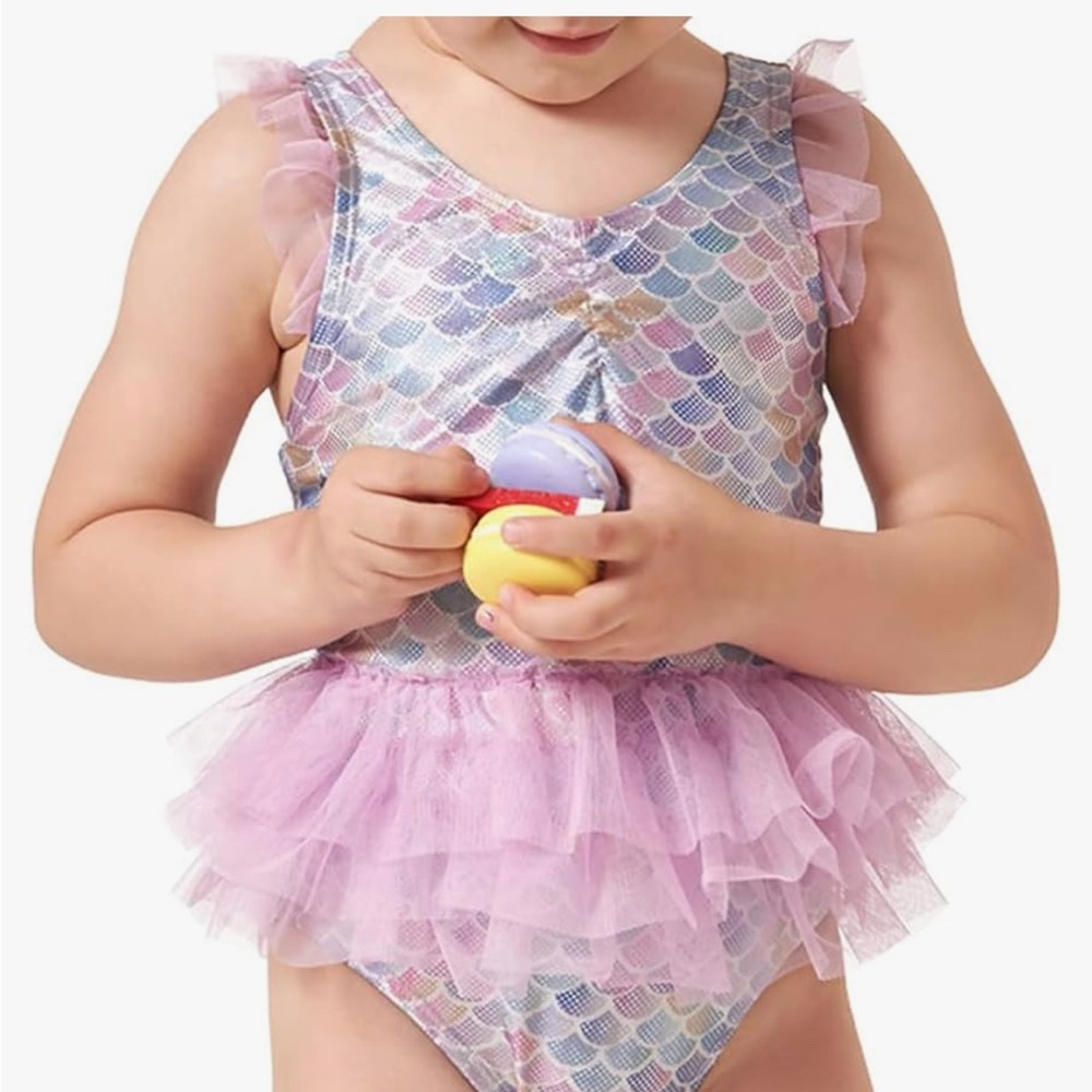 Julysand Toddler Girls One Piece Mermaid Swimsuit
